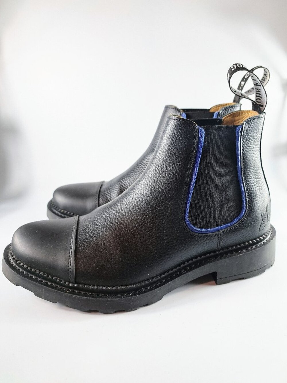 John Fluevog Guardian Angel Archie Black Chelsea Boots Unisex Size 6M